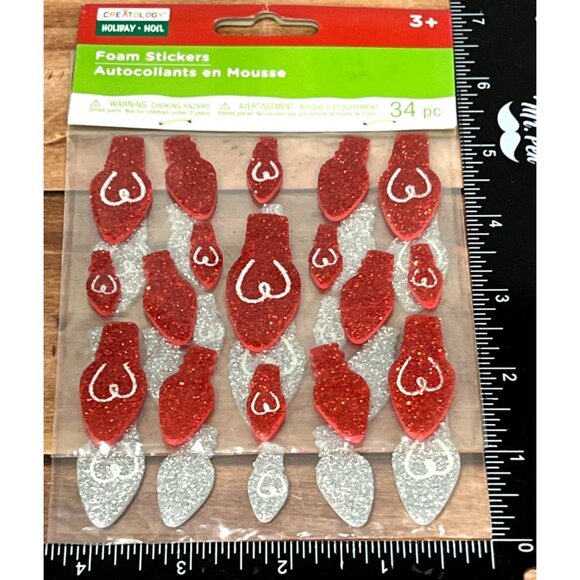 Creatology Holiday Foam Stickers Christmas Light Embellishment 368005 - Picture 1 of 5